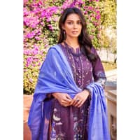 Lawn Jacquard Unstitched Suit With Foil Printed Paper Cotton Dupatta CN-32013 3PC