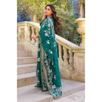 Embroidered Dobby Lawn Unstitched Suit With Embroidered Cotton Net Dupatta CN-32002 3PC - image 5
