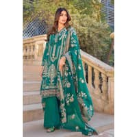 Embroidered Dobby Lawn Unstitched Suit With Embroidered Cotton Net Dupatta CN-32002 3PC - image 3