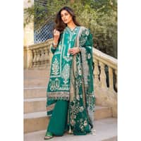 Embroidered Dobby Lawn Unstitched Suit With Embroidered Cotton Net Dupatta CN-32002 3PC - image 2