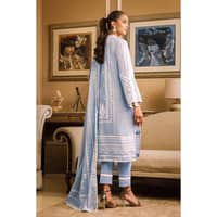 Embroidered Paper Cotton Unstitched Suit With Lace And Printed Paper Dupatta CN-32004 3PC - image 4