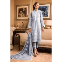 Embroidered Paper Cotton Unstitched Suit With Lace And Printed Paper Dupatta CN-32004 3PC - image 3