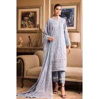 Embroidered Paper Cotton Unstitched Suit With Lace And Printed Paper Dupatta CN-32004 3PC - image 2