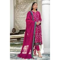 Embroidered Lawn Unstitched Suit With Yarn Dyed Dupatta MJ-32029 3PC - image 3