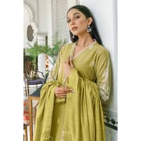 Sequins Embroidered Lawn Unstitched Suit With Embroidered Zari Stripe Dupatta MJ-32040 3PC - image 5