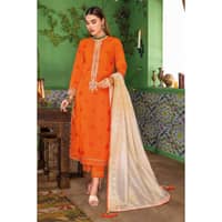 Embroidered Jacquard Unstitched Suit With Embroidered Zari Tissue Dupatta MJ-32030 3PC - image 3