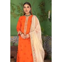Embroidered Jacquard Unstitched Suit With Embroidered Zari Tissue Dupatta MJ-32030 3PC