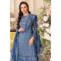 Embriodered Chiffon Unstitched Suit LE-32011 - image 4