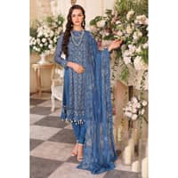 Embriodered Chiffon Unstitched Suit LE-32011 - image 2