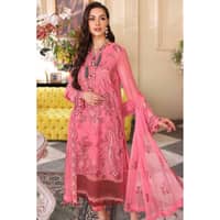 Embriodered Chiffon Unstitched Suit LE-32002 3PC - image 3