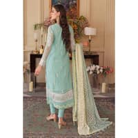 Embriodered Chiffon Unstitched Suit LE-32004 3PC - image 3