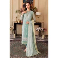 Embriodered Chiffon Unstitched Suit LE-32004 3PC - image 2