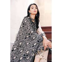 Embriodered Chiffon Unstitched Suit LE-32009 3PC - image 5