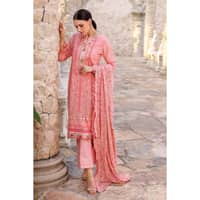 Sequins Embriodered Chiffon Unstitched Suit LE-32006 3PC - image 5