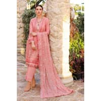 Sequins Embriodered Chiffon Unstitched Suit LE-32006 3PC - image 4