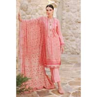 Sequins Embriodered Chiffon Unstitched Suit LE-32006 3PC - image 2