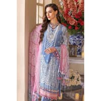 Embriodered Chiffon Unstitched Suit LE-32005 3PC