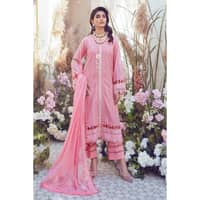 Embroidered Swiss Voile Unstitched Suit With Embroidered Chiffon Dupatta LSV-32003 3PC - image 2