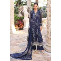 Embroidered Swiss Voile Unstitched Suit With Embroidered Chiffon Dupatta LSV-32010 3PC - image 2