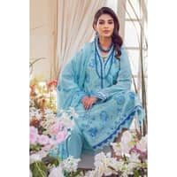 Embroidered Swiss Voile Unstitched Suit With Embroidered Chiffon Dupatta LSV-32011 3PC - image 5