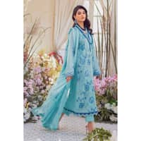 Embroidered Swiss Voile Unstitched Suit With Embroidered Chiffon Dupatta LSV-32011 3PC - image 4
