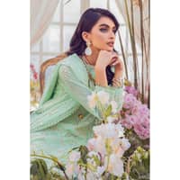 Embroidered Swiss Voile Unstitched Suit With Embroidered Chiffon Dupatta LSV-32015 3PC - image 5