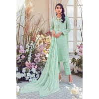 Embroidered Swiss Voile Unstitched Suit With Embroidered Chiffon Dupatta LSV-32015 3PC - image 2