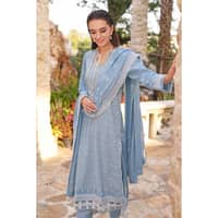 Schiffli Embroidered Swiss Voile Unstitched Suit LSV-32013 3PC