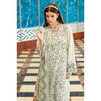 Embroidered Swiss Dobby Unstitched Suit With Embroidered Chiffon Dupatta LSV-32002 3PC