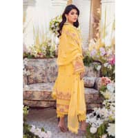 Embroidered Swiss Voile Unstitched Suit With Embroidered Chiffon Dupatta LSV-32007 3PC - image 3