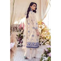 Sequins Embroidered Swiss Voile Unstitched Suit With Embroidered Chiffon Dupatta LSV-32008 3PC - image 4