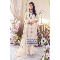 Sequins Embroidered Swiss Voile Unstitched Suit With Embroidered Chiffon Dupatta LSV-32008 3PC - image 2