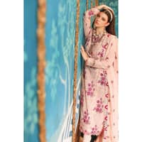 Embroidered Swiss Voile Unstitched Suit With Embroidered Chiffon Dupatta LSV-32006 3PC - image 3