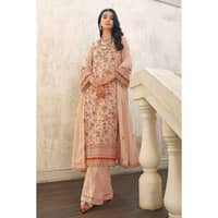 Embroidered Swiss Voile Unstitched Suit With Embroidered Swiss Dobby Dupatta LSV-32023 3PC - image 5