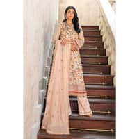 Embroidered Swiss Voile Unstitched Suit With Embroidered Swiss Dobby Dupatta LSV-32023 3PC - image 3