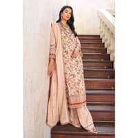 Embroidered Swiss Voile Unstitched Suit With Embroidered Swiss Dobby Dupatta LSV-32023 3PC - image 2