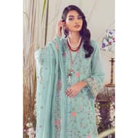 Embroidered Swiss Voile Unstitched Suit With Embroidered Chiffon Dupatta LSV-32004 3PC - image 6