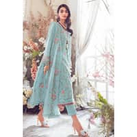 Embroidered Swiss Voile Unstitched Suit With Embroidered Chiffon Dupatta LSV-32004 3PC - image 3
