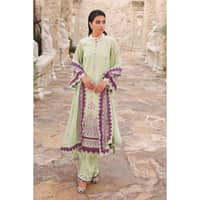Sequins Embroidered Swiss Voile Unstitched Suit With Sequins Embroidered Chiffon Dupatta LSV-32005 3PC - image 3