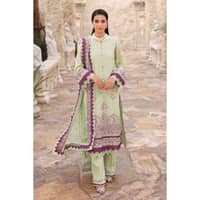 Sequins Embroidered Swiss Voile Unstitched Suit With Sequins Embroidered Chiffon Dupatta LSV-32005 3PC - image 2