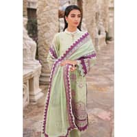 Sequins Embroidered Swiss Voile Unstitched Suit With Sequins Embroidered Chiffon Dupatta LSV-32005 3PC