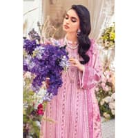 Foil Embroidered Lawn Unsitched Suit With Foil Embroidered Paper Cotton Dupatta LSV-32021 3PC - image 3