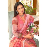 Embroidered Silk Dupatta Unstitched Suit SSM-32015 3PC - image 4