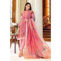 Embroidered Silk Dupatta Unstitched Suit SSM-32015 3PC - image 2