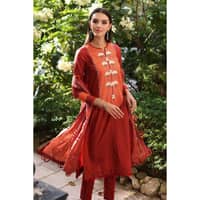 Embroidered Zari Lawb Unstitched Printed Suit With Printed Zari Stripe Dupatta DB-22034 3PC - image 4