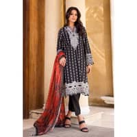Embroidered Lawn Unstitched Suit With Digital Printed Zari Dobby Dupatta DB-32015 3PC - image 3