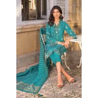 Embroidered Lawn Unstitched Suit With Jacquard Dupatta JD-32001 3PC - image 5