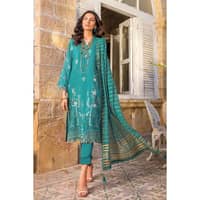 Embroidered Lawn Unstitched Suit With Jacquard Dupatta JD-32001 3PC - image 4