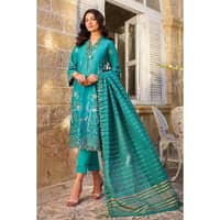 Embroidered Lawn Unstitched Suit With Jacquard Dupatta JD-32001 3PC - image 3