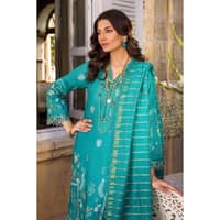 Embroidered Lawn Unstitched Suit With Jacquard Dupatta JD-32001 3PC